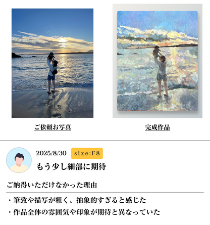 【割引】フォトイル（ゆっくりお届けプラン）｜記念写真を、飾れる/贈れる油絵に